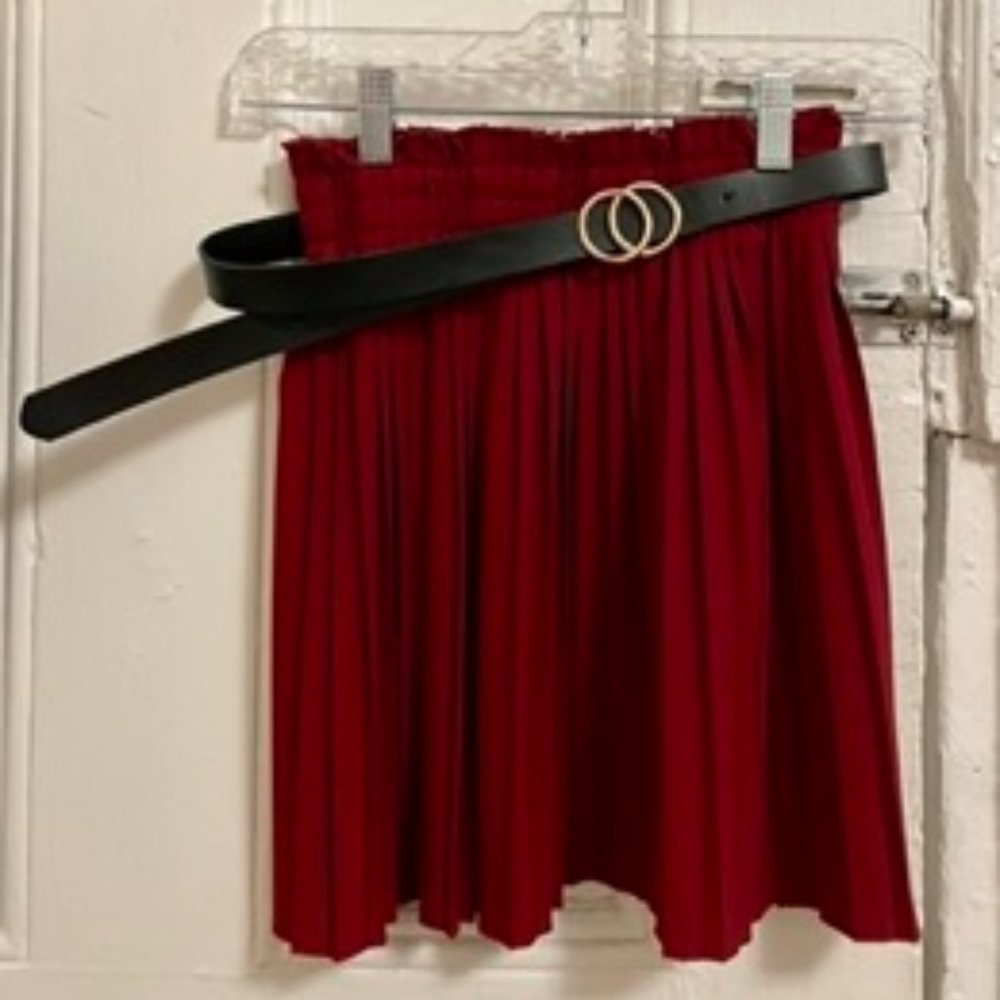 Burgandy Skirt w/ Belt